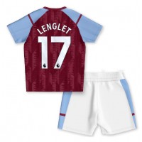 Fotbalové Dres Aston Villa Clement Lenglet #17 Dětské Domácí 2023-24 Krátký Rukáv (+ trenýrky)